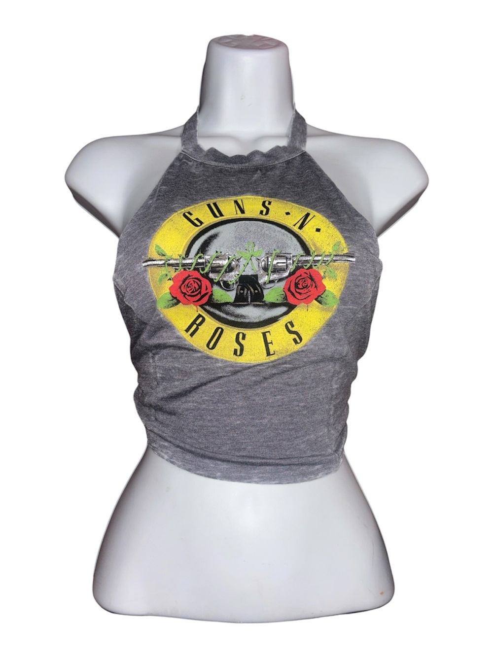 Guns N’ Roses Vintage-Style Halter Crop Top – Size Medium
